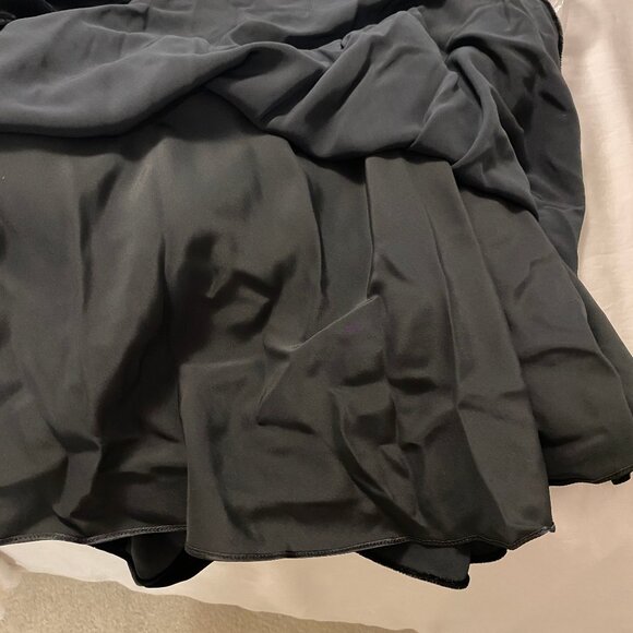 😍 DESIGNER DONALD DEAL DESIGNER DRESS BLACK VELVET & SILK 8 😍 - Picture 8 of 11